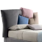 Polstret dobbeltseng med stofopbevaringsenhed - Belle Viadurini