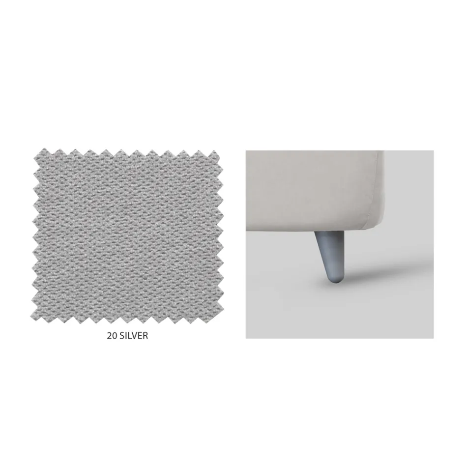 Polstret dobbeltseng med valgfri opbevaring Made in Italy - Akira Viadurini