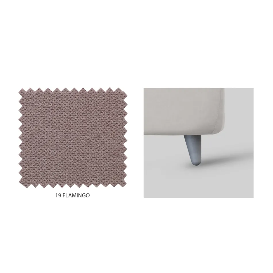 Polstret dobbeltseng med valgfri opbevaring Made in Italy - Akira Viadurini