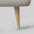 Polstret dobbeltseng med madras og 2 sengeborde lavet i Italien - Rolly Viadurini