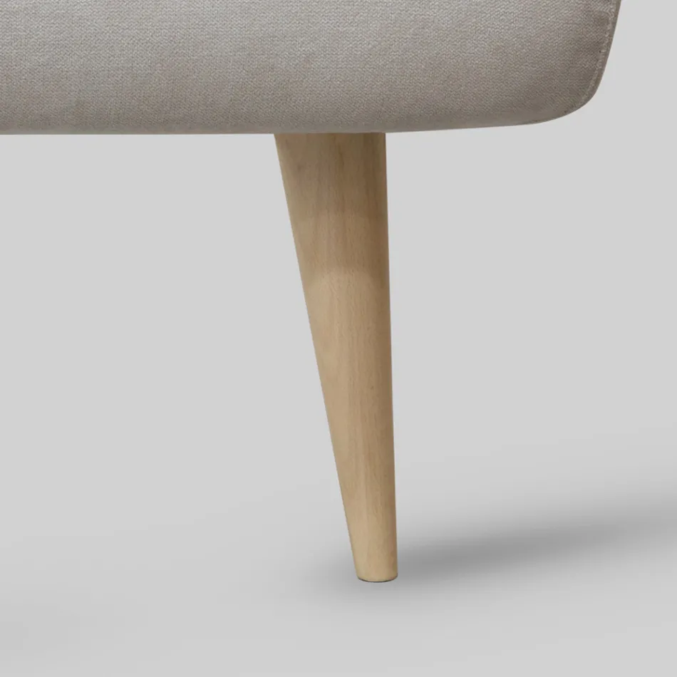 Polstret dobbeltseng med madras og 2 sengeborde lavet i Italien - Rolly Viadurini