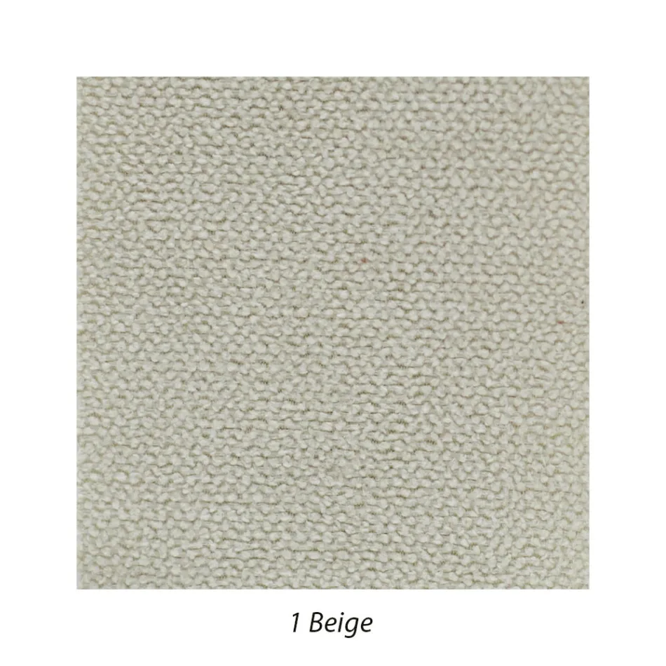 Polstret dobbeltseng med madras og 2 sengeborde lavet i Italien - Rolly Viadurini