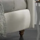 Dobbeltseng betrukket med imiteret læder med box 160x190 / 200 cm Agly Viadurini