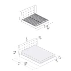 Dobbeltseng betrukket med polyurethanskum Made in Italy - Capriccio Viadurini