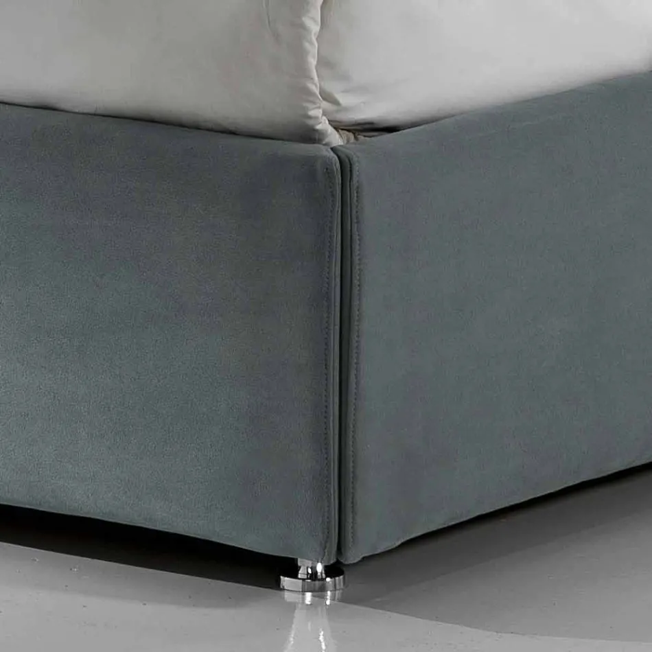 Moderne polstret dobbeltseng med box toppede 160x190 / 200cm Sun Viadurini