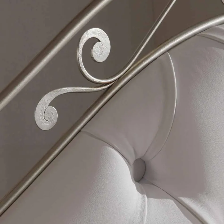 Betrukket dobbeltseng håndlavet i massivt jern Gracie Viadurini