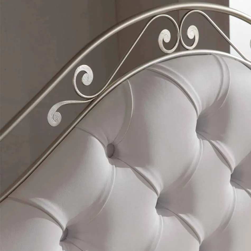 Betrukket dobbeltseng håndlavet i massivt jern Gracie Viadurini