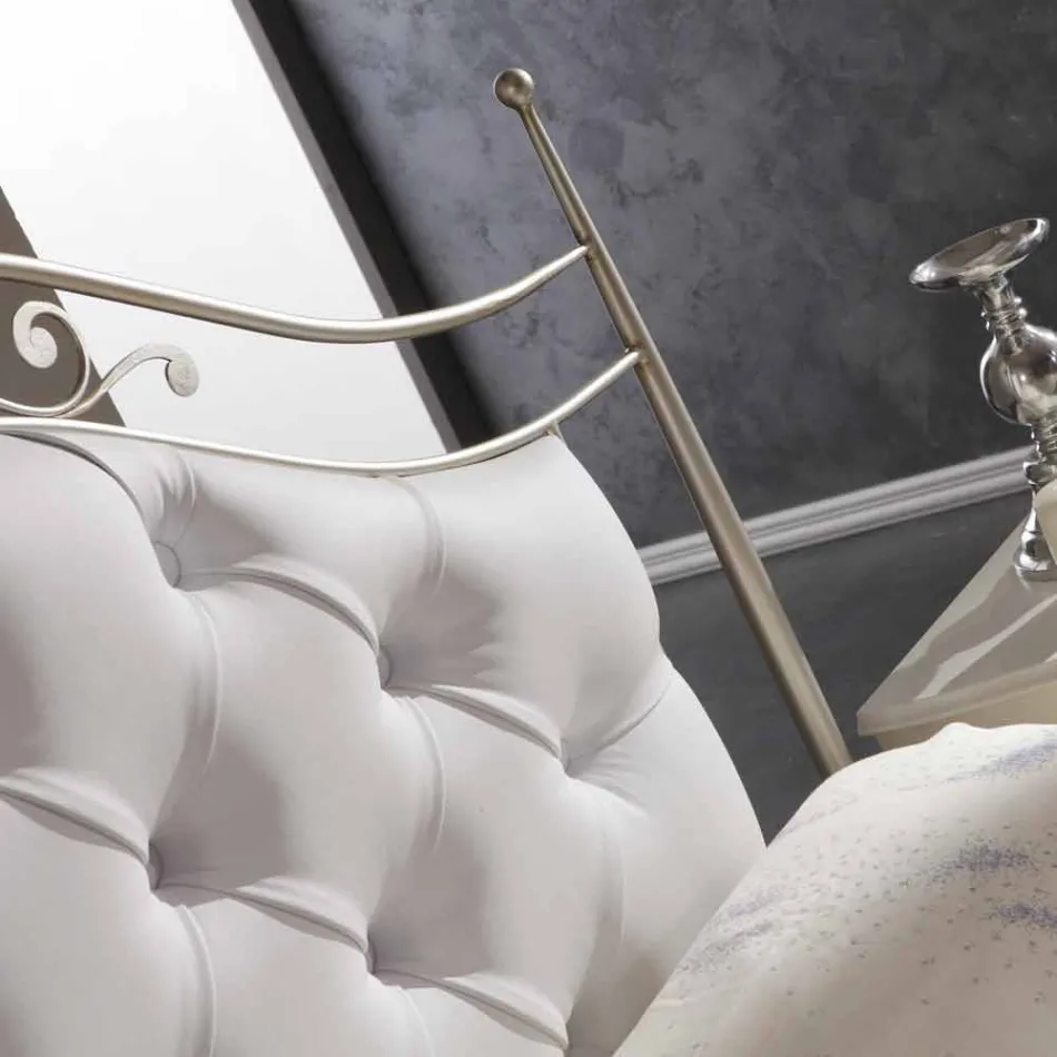 Betrukket dobbeltseng håndlavet i massivt jern Gracie Viadurini