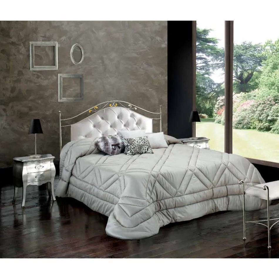 Betrukket dobbeltseng håndlavet i massivt jern Gracie Viadurini