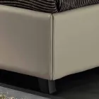 Dobbeltseng i imiteret læder med box toppede 160x190 / 200 cm Mia Viadurini