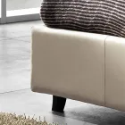 Dobbeltseng i imiteret læder med box toppede 160x190 / 200 cm Mia Viadurini