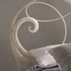 dobbeltseng i smedejern med Athena G-nøgle dekoration Viadurini