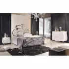 jern dobbeltseng med hovedgærde i Allison smedet klinge Viadurini