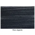 Dobbeltseng i sort sølv rørformet jern lavet i Italien - geometri Viadurini