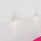 Dobbeltseng i kunstlæder med træfødder fremstillet i Italien - Perzio Viadurini