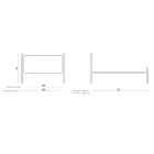 Dobbeltseng i ægte læder med madras og 2 sengeborde lavet i Italien - Laser Viadurini