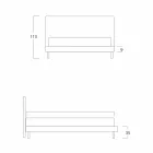 Moderne dobbeltseng med tynd base Gaya Ny af Bolzan Viadurini
