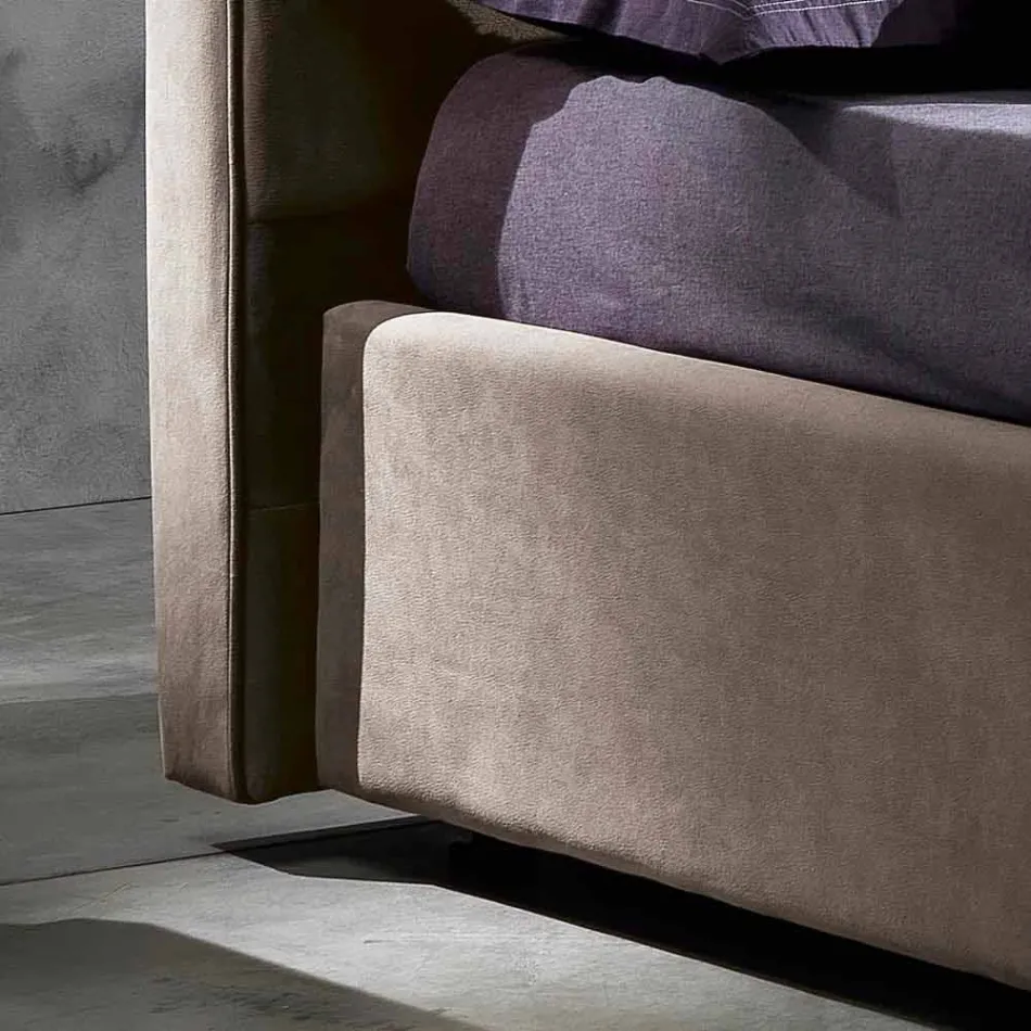 Moderne dobbeltseng med opbevaringsboks 160x190 / 200 cm Gin Viadurini