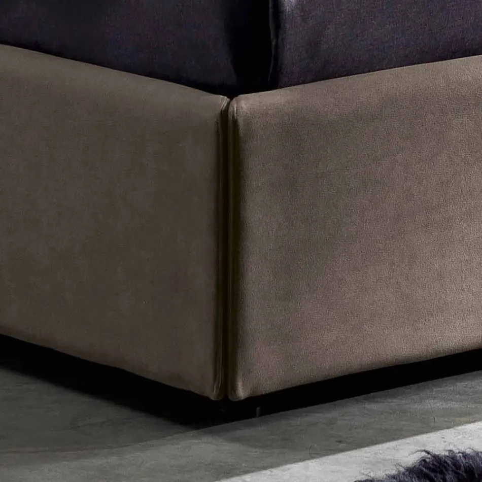 Moderne dobbeltseng med opbevaringsboks 160x190 / 200 cm Gin Viadurini