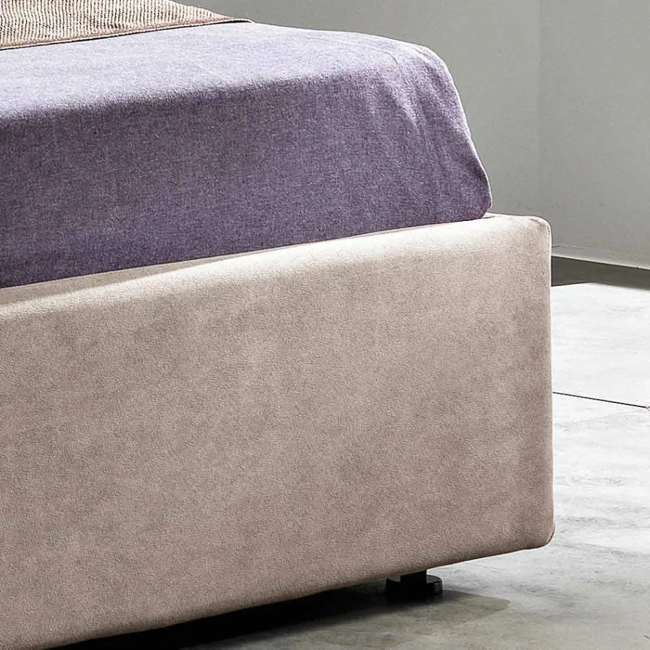 Moderne dobbeltseng med opbevaringsboks 160x190 / 200 cm Gin Viadurini