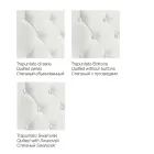 Moderne dobbeltseng med boks og quiltet sengegavl - London Viadurini