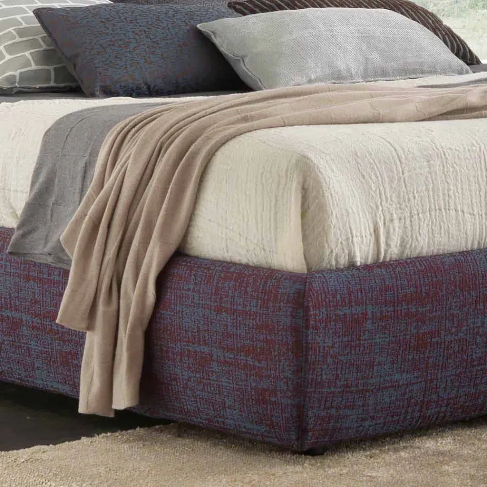 Moderne dobbeltseng, med opbevaringsenhed, Gaya New by Bolzan Viadurini