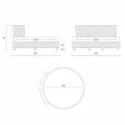 Luksusrund moderne dobbeltseng i kunstlæder fremstillet i Italien - drøm Viadurini