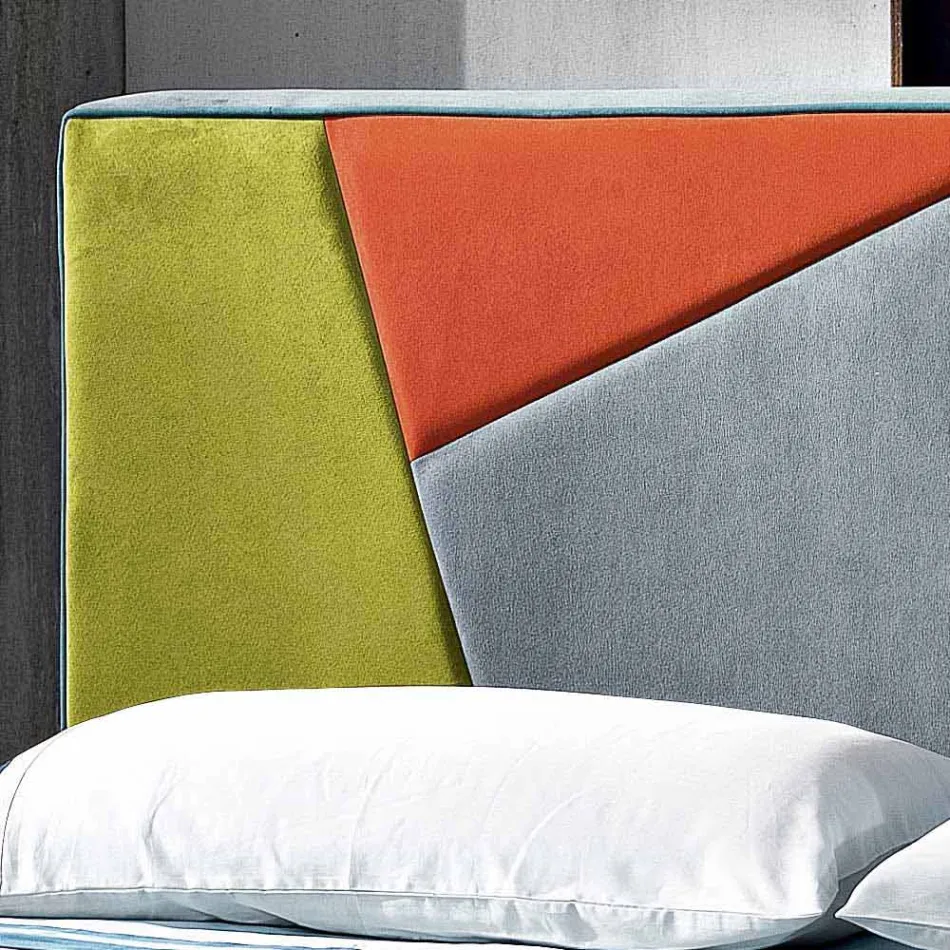 Moderne polstret dobbeltseng med box toppede 160x190 / 200cm Mia Viadurini