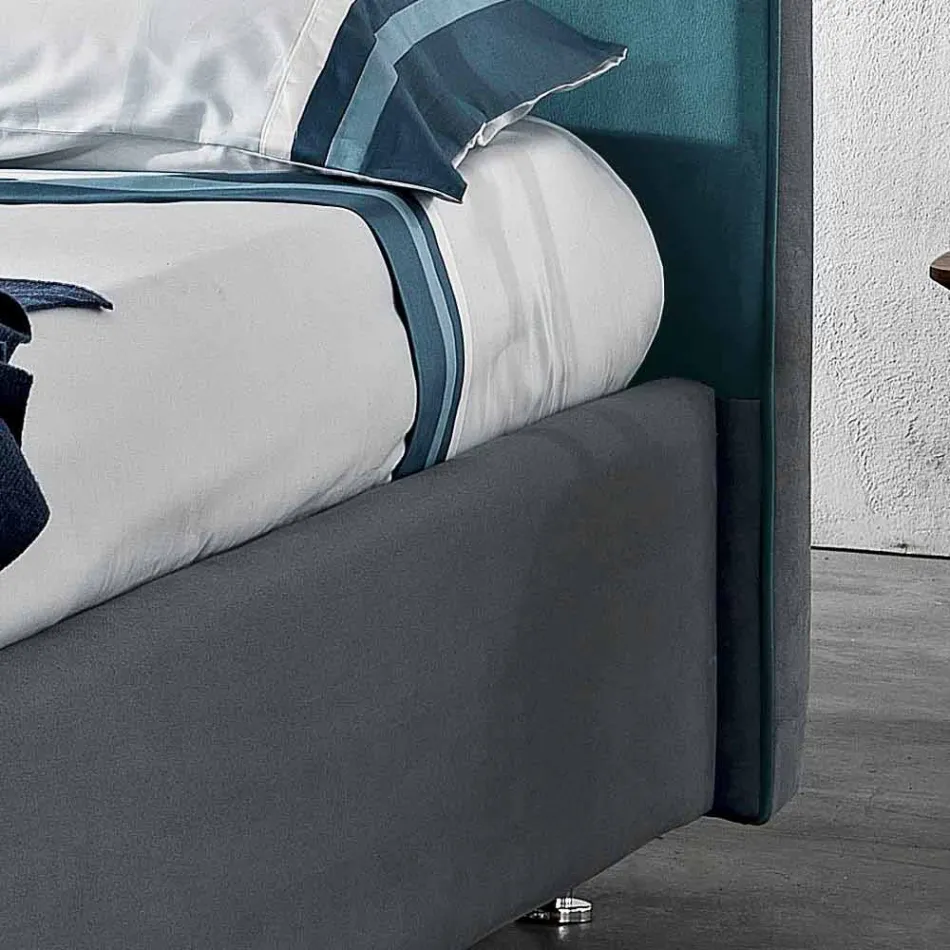 Moderne polstret dobbeltseng med box toppede 160x190 / 200cm Mia Viadurini