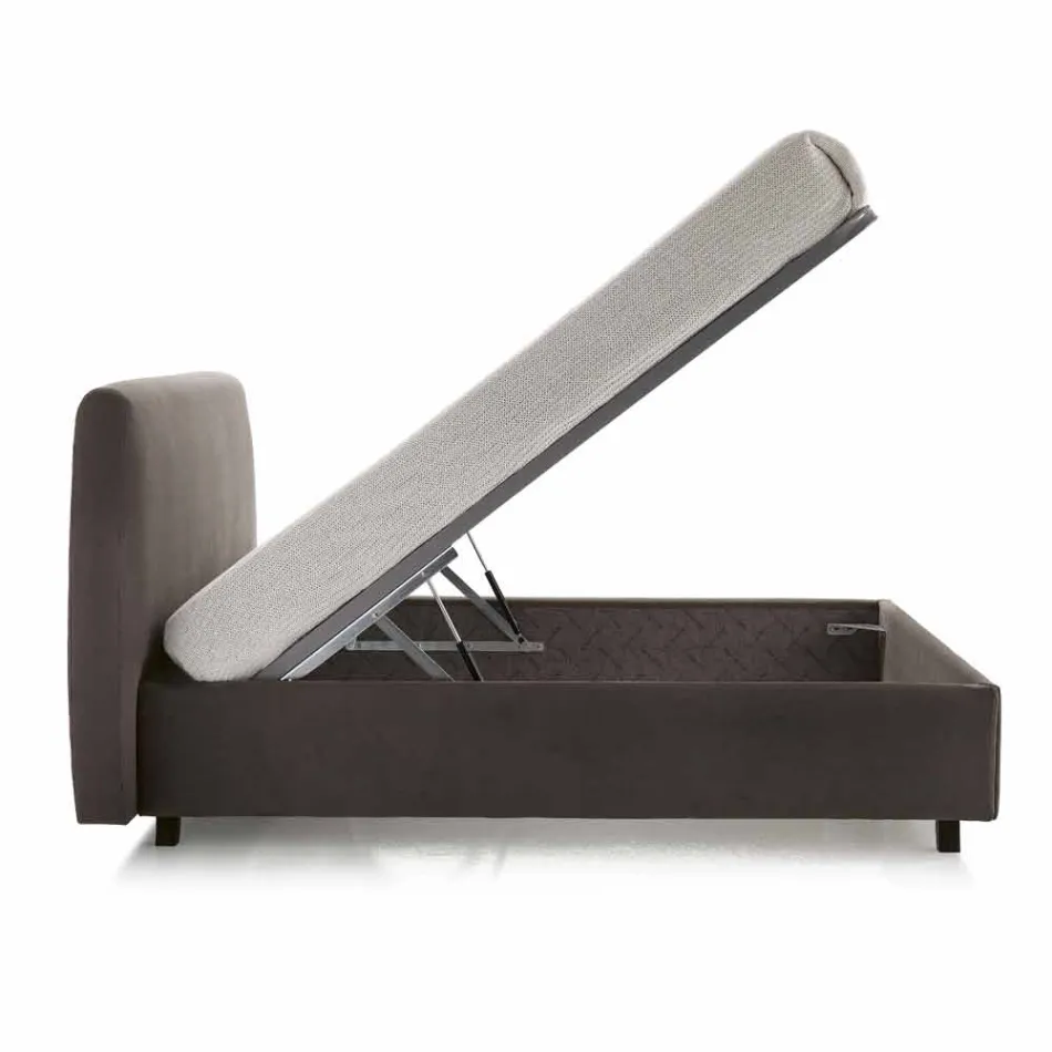 Moderne polstret dobbeltseng med box toppede 160x190 / 200cm Mia Viadurini