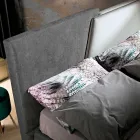 Moderne polstret dobbeltseng med quiltet eller glat design - Aftamo Viadurini