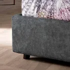 Moderne polstret dobbeltseng med quiltet eller glat design - Aftamo Viadurini