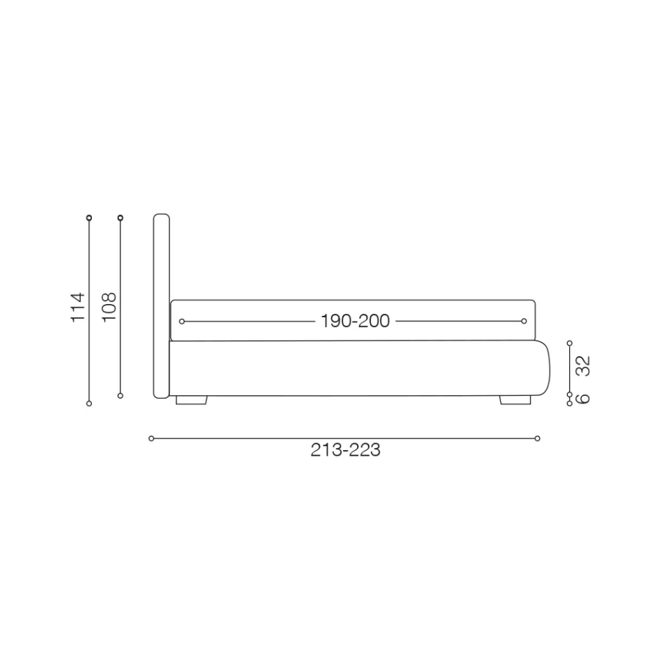 Moderne dobbeltseng i kunstlæder med opbevaring - Ozzano Viadurini