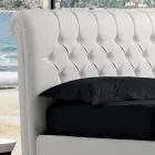 Moderne dobbeltseng i kunstlæder med opbevaring - Ozzano Viadurini