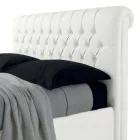 Moderne dobbeltseng i kunstlæder med opbevaring - Ozzano Viadurini