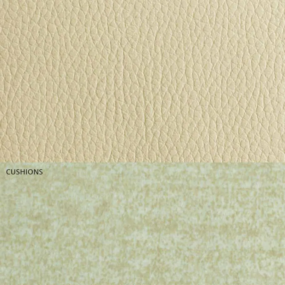 Moderne dobbeltseng i kunstlæder og stof fremstillet i Italien - Zeldo Viadurini