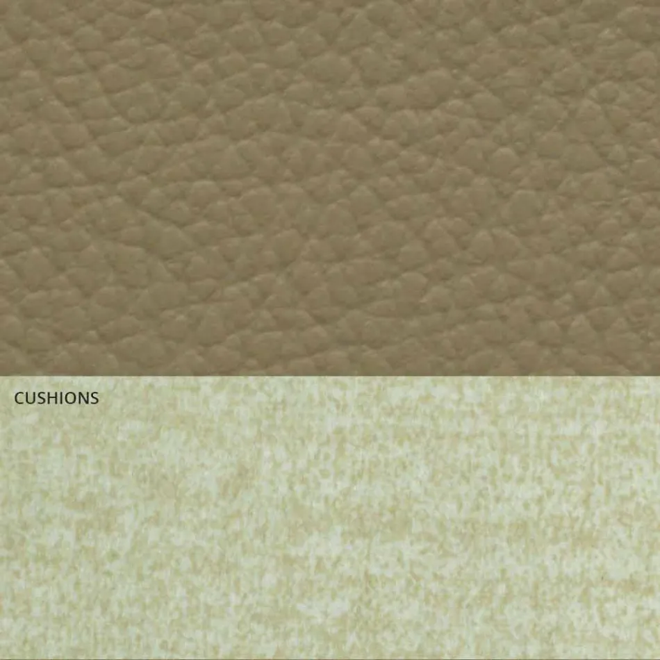 Moderne dobbeltseng i kunstlæder og stof fremstillet i Italien - Zeldo Viadurini