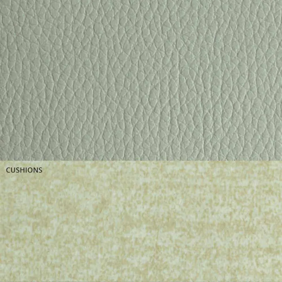 Moderne dobbeltseng i kunstlæder og stof fremstillet i Italien - Zeldo Viadurini