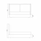 Moderne dobbeltseng, uden opbevaring, Kate by Bolzan Viadurini