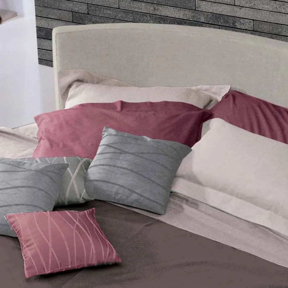 Rundt design dobbeltseng dækket i Made in Italy stof - Rello Viadurini