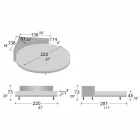 Moderne rund dobbeltseng med kantet hovedgærde fremstillet i Italien - Tima Viadurini