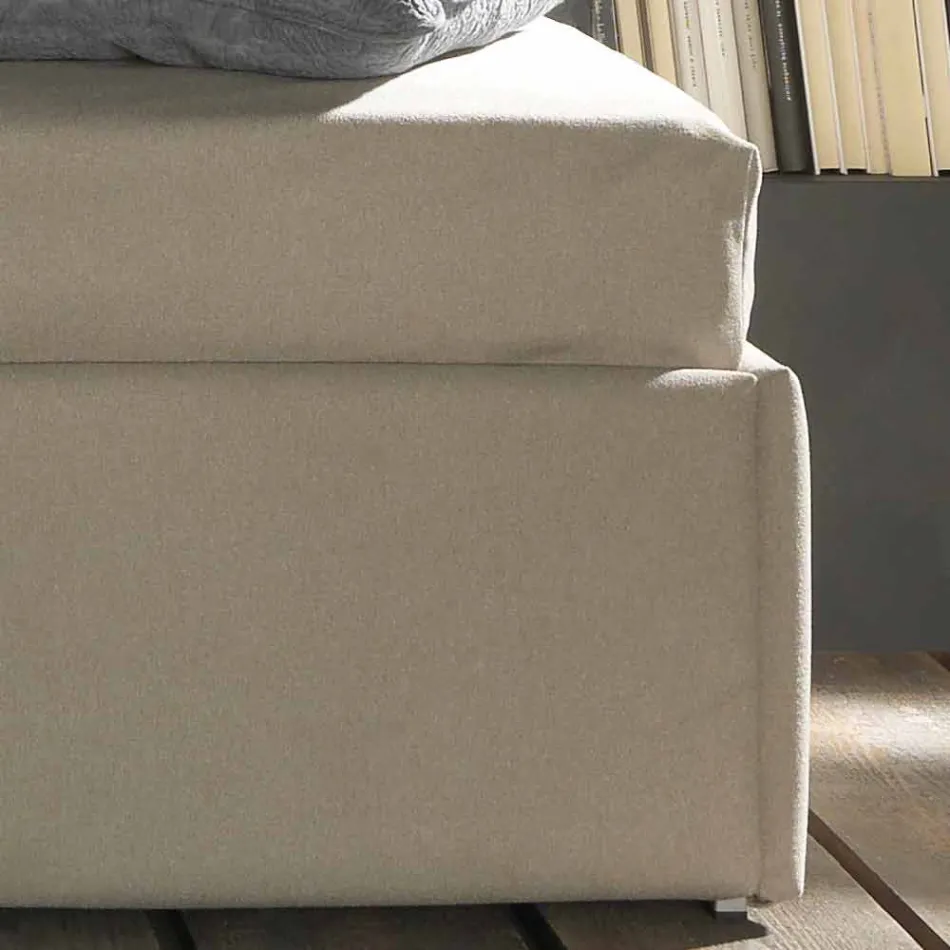 Enkeltseng med formet hovedgavl og sidepanel, Line8 Bolzan Viadurini