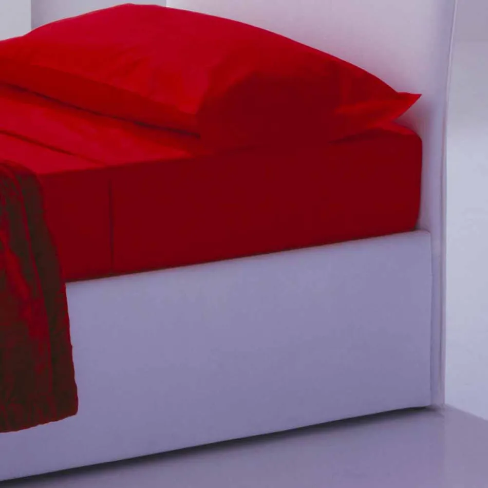 Enkeltseng med hovedgærde, jern og træstruktur Linje af Bolzan Viadurini