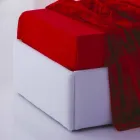 Enkeltseng med hovedgærde, jern og træstruktur Linje af Bolzan Viadurini