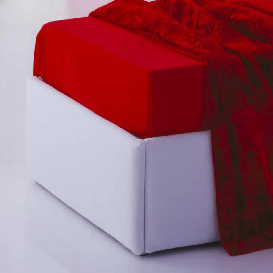 Enkeltseng med hovedgærde, jern og træstruktur Linje af Bolzan Viadurini