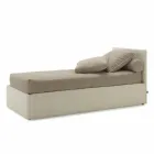 Enkeltseng med hovedgærde, jern og træstruktur Linje af Bolzan Viadurini