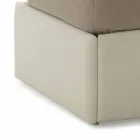 Enkeltseng med hovedgærde, jern og træstruktur Linje af Bolzan Viadurini