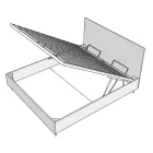 120x200 cm queensize-seng med hovedgærde i kunstlæder, fremstillet i Italien - Pallone Viadurini