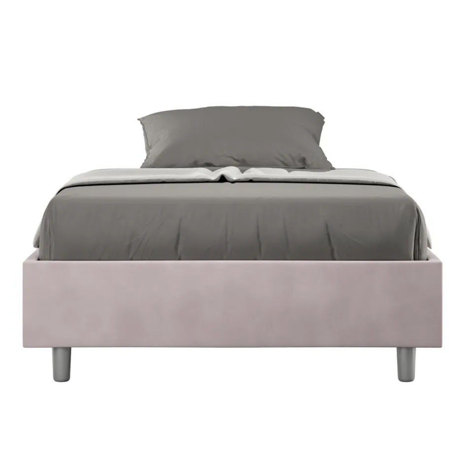 Queensize seng 140x200 cm betrukket med mikrofiber fremstillet i Italien - Athlete Viadurini