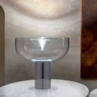 Aella Leucos Moderne bordlampe i krystalglas LED RGB Viadurini